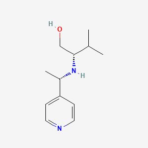 (2S)-3-Methyl-2-{[(1S)-1-(pyridin-4-yl)ethyl]amino}butan-1-ol