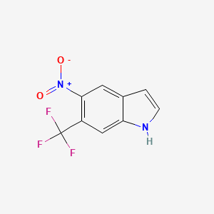 molecular formula C9H5F3N2O2 B1420174 5-硝基-6-(三氟甲基)-1H-吲哚 CAS No. 1186405-05-9