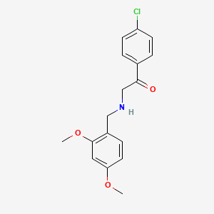 1-(4-Chlorophenyl)-2-{[(2,4-dimethoxyphenyl)methyl]amino}ethan-1-one