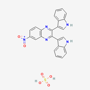 2,3-bis(1H-indol-3-yl)-6-nitroquinoxaline;sulfuric acid