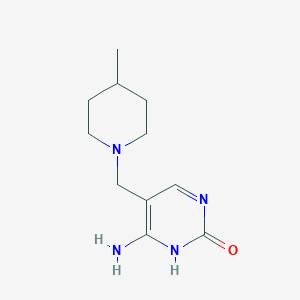 6-Amino-5-[(4-methylpiperidin-1-yl)methyl]pyrimidin-2(1H)-one