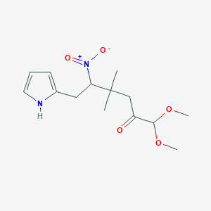 1,1-Dimethoxy-4,4-dimethyl-5-nitro-6-(1H-pyrrol-2-yl)hexan-2-one