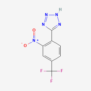 molecular formula C8H4F3N5O2 B1420185 5-[2-nitro-4-(trifluoromethyl)phenyl]-2H-1,2,3,4-tetraazole CAS No. 1192263-79-8