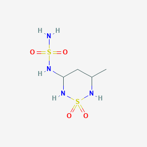 N-(5-Methyl-1,1-dioxo-1lambda~6~,2,6-thiadiazinan-3-yl)sulfuric diamide