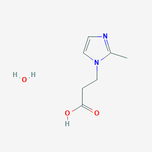 molecular formula C7H12N2O3 B1420187 3-(2-Methyl-1H-imidazol-1-yl)propanoic acid hydrate CAS No. 1185476-83-8