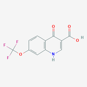 molecular formula C11H6F3NO4 B1420188 4-Hydroxy-7-trifluoromethoxyquinoline-3-carboxylic acid CAS No. 53985-74-3