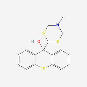 9-(5-Methyl-1,3,5-dithiazinan-2-YL)-9H-thioxanthen-9-OL