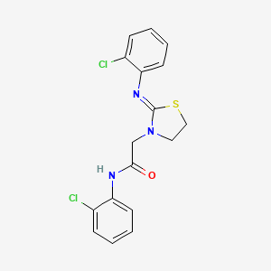 N-(2-Chlorophenyl)-2-{(2Z)-2-[(2-chlorophenyl)imino]-1,3-thiazolidin-3-yl}acetamide