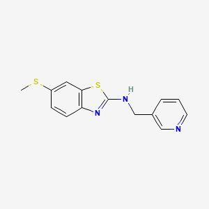 molecular formula C14H13N3S2 B1420190 6-(methylthio)-N-(pyridin-3-ylmethyl)-1,3-benzothiazol-2-amine CAS No. 1204297-03-9