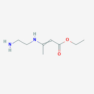 molecular formula C8H16N2O2 B14201920 Ethyl 3-[(2-aminoethyl)amino]but-2-enoate CAS No. 923001-77-8