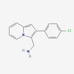 molecular formula C15H13ClN2 B1420193 [2-(4-氯苯基)吲哚啉-3-基]甲胺 CAS No. 1176689-43-2
