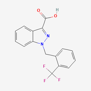 1H-Indazole-3-carboxylic acid, 1-[[2-(trifluoromethyl)phenyl]methyl]-