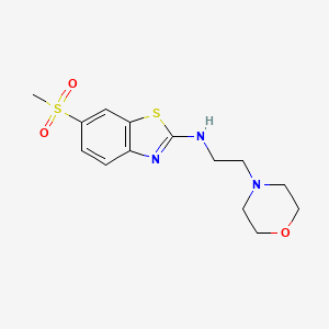 molecular formula C14H19N3O3S2 B1420195 6-(甲磺酰基)-N-(2-吗啉基乙基)苯并[d]噻唑-2-胺 CAS No. 1207000-39-2