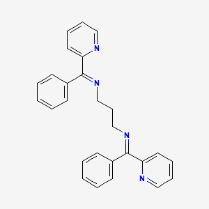 (E,E)-N,N'-(Propane-1,3-diyl)bis[1-phenyl-1-(pyridin-2-yl)methanimine]