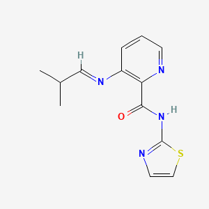 3-[(E)-(2-methylpropylidene)amino]-N-(1,3-thiazol-2-yl)pyridine-2-carboxamide