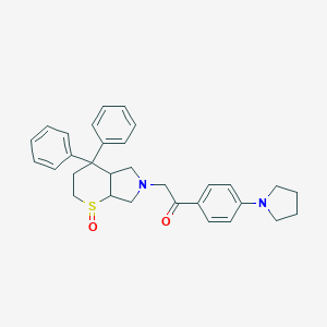 B142022 2-(1-Oxo-4,4-diphenyl-2,3,4a,5,7,7a-hexahydrothiopyrano[2,3-c]pyrrol-6-yl)-1-(4-pyrrolidin-1-ylphenyl)ethanone CAS No. 146862-49-9