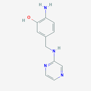 2-Amino-5-{[(pyrazin-2-yl)amino]methyl}phenol