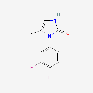 molecular formula C10H8F2N2O B1420222 1-(3,4-二氟苯基)-5-甲基-2,3-二氢-1H-咪唑-2-酮 CAS No. 1197906-25-4