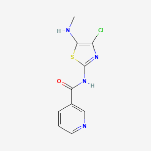 N-[4-Chloro-5-(methylamino)-1,3-thiazol-2-yl]pyridine-3-carboxamide