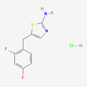 molecular formula C10H9ClF2N2S B1420224 5-[(2,4-二氟苯基)甲基]-1,3-噻唑-2-胺盐酸盐 CAS No. 1209807-12-4