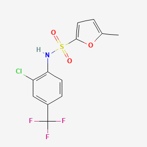 molecular formula C12H9ClF3NO3S B14202273 N-[2-Chloro-4-(trifluoromethyl)phenyl]-5-methylfuran-2-sulfonamide CAS No. 848088-30-2