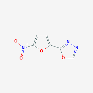 molecular formula C6H3N3O4 B1420229 2-(5-硝基呋喃-2-基)-1,3,4-噁二唑 CAS No. 89488-64-2