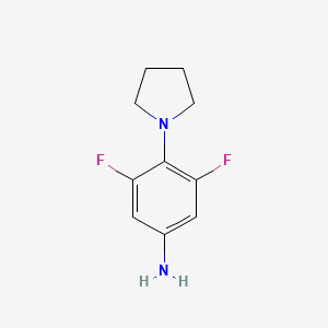 molecular formula C10H12F2N2 B1420232 3,5-二氟-4-(吡咯啉-1-基)苯胺 CAS No. 1179140-55-6