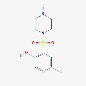 molecular formula C11H16N2O3S B1420237 4-甲基-2-(哌嗪-1-磺酰基)苯酚 CAS No. 1193387-51-7