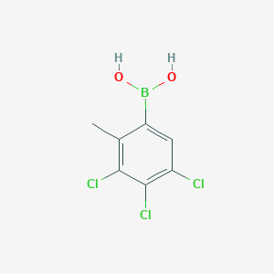 molecular formula C7H6BCl3O2 B1420241 (3,4,5-三氯-2-甲基苯基)硼酸 CAS No. 1072946-34-9