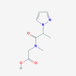 molecular formula C9H13N3O3 B1420246 2-[N-甲基-2-(1H-吡唑-1-基)丙酰胺基]乙酸 CAS No. 1152634-55-3