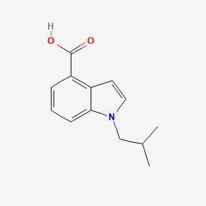 molecular formula C13H15NO2 B1420249 1-(2-methylpropyl)-1H-indole-4-carboxylic acid CAS No. 1096867-62-7