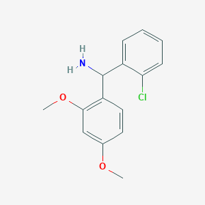 molecular formula C15H16ClNO2 B1420254 (2-Chlorophenyl)(2,4-dimethoxyphenyl)methanamine CAS No. 1020955-40-1