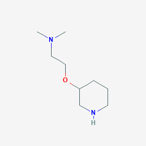 molecular formula C9H20N2O B1420255 Dimethyl[2-(piperidin-3-yloxy)ethyl]amine CAS No. 1020943-38-7