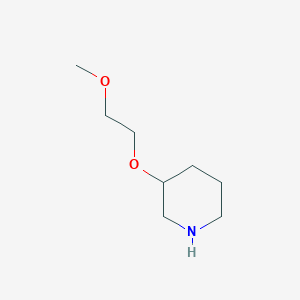 molecular formula C8H17NO2 B1420256 3-(2-甲氧基乙氧基)哌啶 CAS No. 946714-09-6
