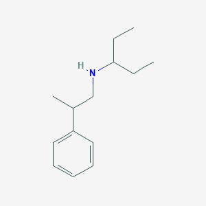 molecular formula C14H23N B1420257 (Pentan-3-yl)(2-phenylpropyl)amine CAS No. 1042540-01-1