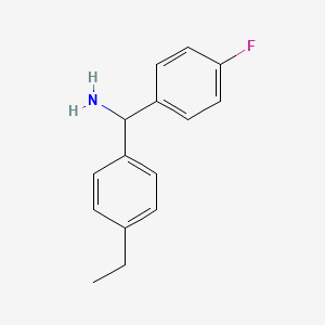 molecular formula C15H16FN B1420258 (4-乙基苯基)(4-氟苯基)甲胺 CAS No. 1020962-19-9
