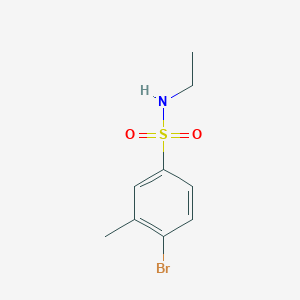 molecular formula C9H12BrNO2S B1420260 4-溴-N-乙基-3-甲基苯-1-磺酰胺 CAS No. 1094563-49-1