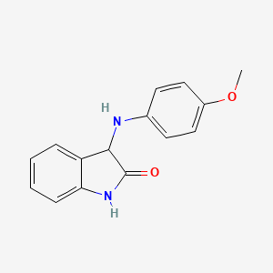 molecular formula C15H14N2O2 B1420264 3-[(4-甲氧基苯基)氨基]-1,3-二氢-2H-吲哚-2-酮 CAS No. 1099622-05-5