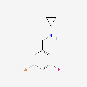 molecular formula C10H11BrFN B1420274 N-(3-溴-5-氟苄基)环丙胺 CAS No. 1094761-46-2
