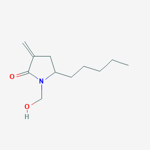 1-(Hydroxymethyl)-3-methylidene-5-pentylpyrrolidin-2-one