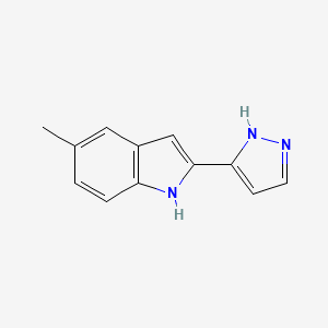 2-(1,2-Dihydro-3H-pyrazol-3-ylidene)-5-methyl-2H-indole