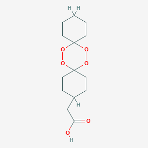 molecular formula C14H22O6 B14202942 (7,8,15,16-Tetraoxadispiro[5.2.5~9~.2~6~]hexadecan-3-yl)acetic acid CAS No. 923267-21-4