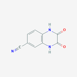 molecular formula C9H5N3O2 B014203 2,3-Dioxo-1,2,3,4-tetrahydroquinoxaline-6-carbonitrile CAS No. 61875-40-9