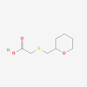 B1420300 2-[(Oxan-2-ylmethyl)sulfanyl]acetic acid CAS No. 933699-73-1