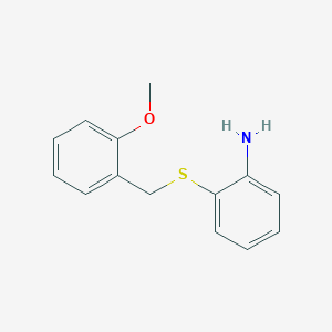 B1420303 2-{[(2-Methoxyphenyl)methyl]sulfanyl}aniline CAS No. 1094690-40-0
