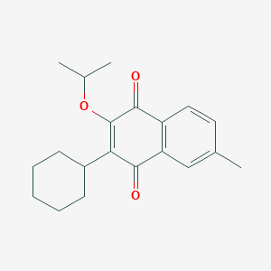 B14203047 3-Cyclohexyl-6-methyl-2-[(propan-2-yl)oxy]naphthalene-1,4-dione CAS No. 827606-22-4