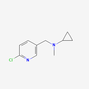 molecular formula C10H13ClN2 B1420305 N-[(6-氯吡啶-3-基)甲基]-N-甲基环丙胺 CAS No. 1094883-18-7