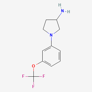 molecular formula C11H13F3N2O B1420320 1-[3-(Trifluoromethoxy)phenyl]pyrrolidin-3-amine CAS No. 1096306-23-8