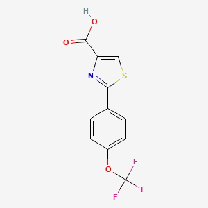 molecular formula C11H6F3NO3S B1420324 2-(4-三氟甲氧基苯基)噻唑-4-羧酸 CAS No. 886368-65-6