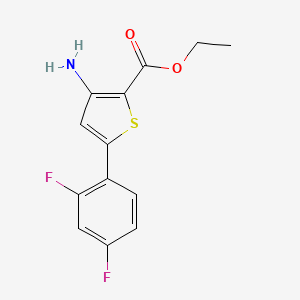 B1420327 Ethyl 3-amino-5-(2,4-difluorophenyl)thiophene-2-carboxylate CAS No. 1096972-46-1